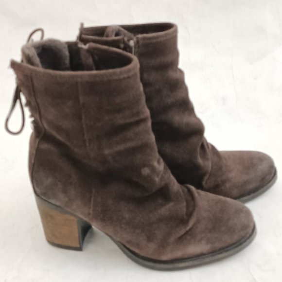 ๐ค Size 38 - Bos. & Co. Brown Suede MARLOW Zip up Boots ๐ค - Picture 3 of 13